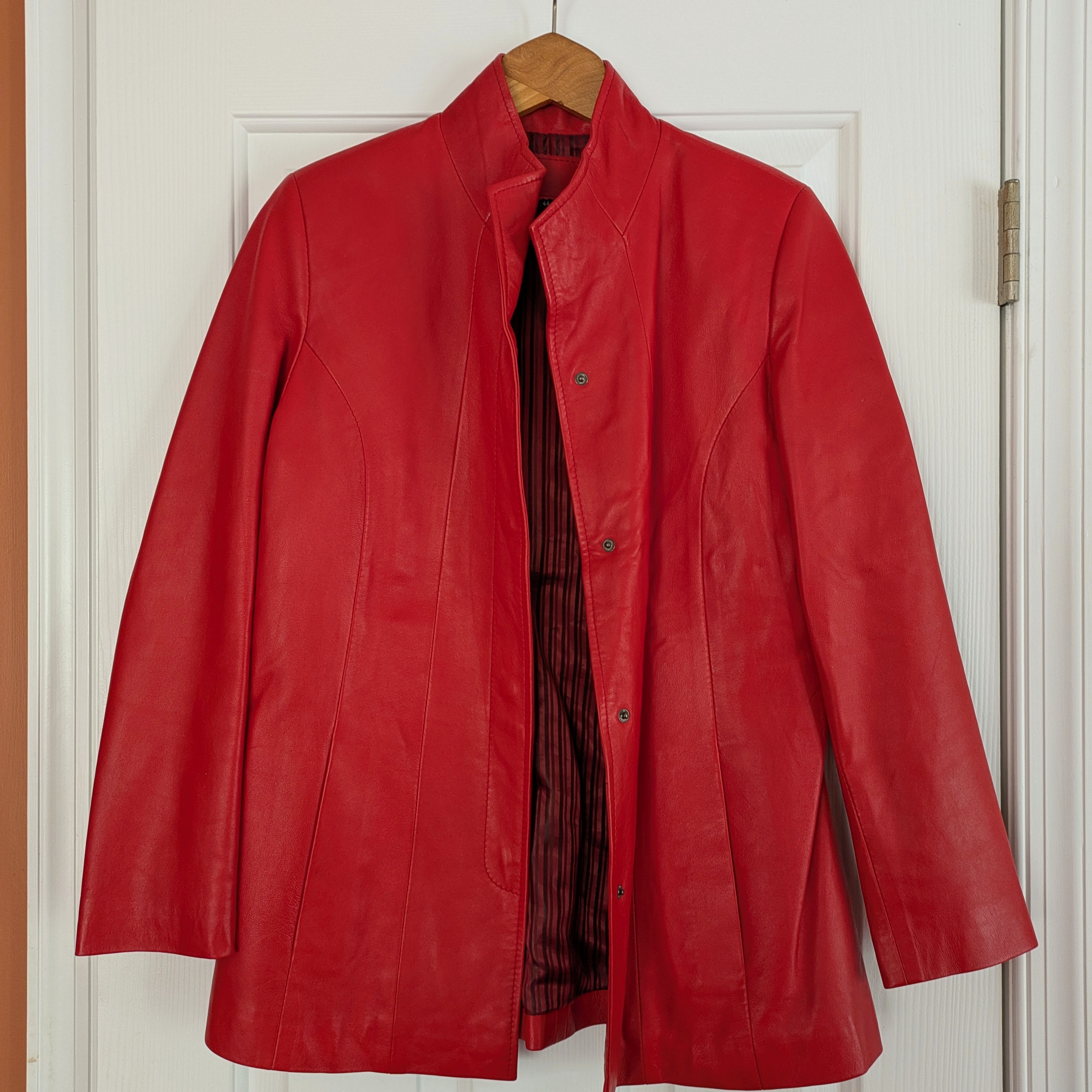 Vintage Red Leather Jacket
